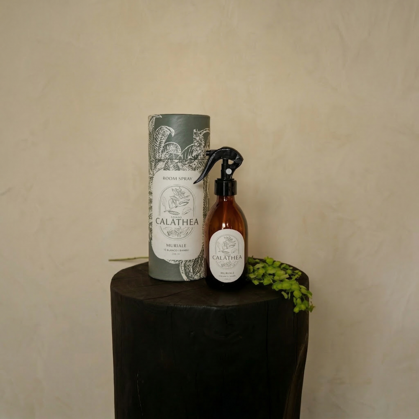 Aromatizante 250ml de vidrio. Muriale: Té blanco bambú